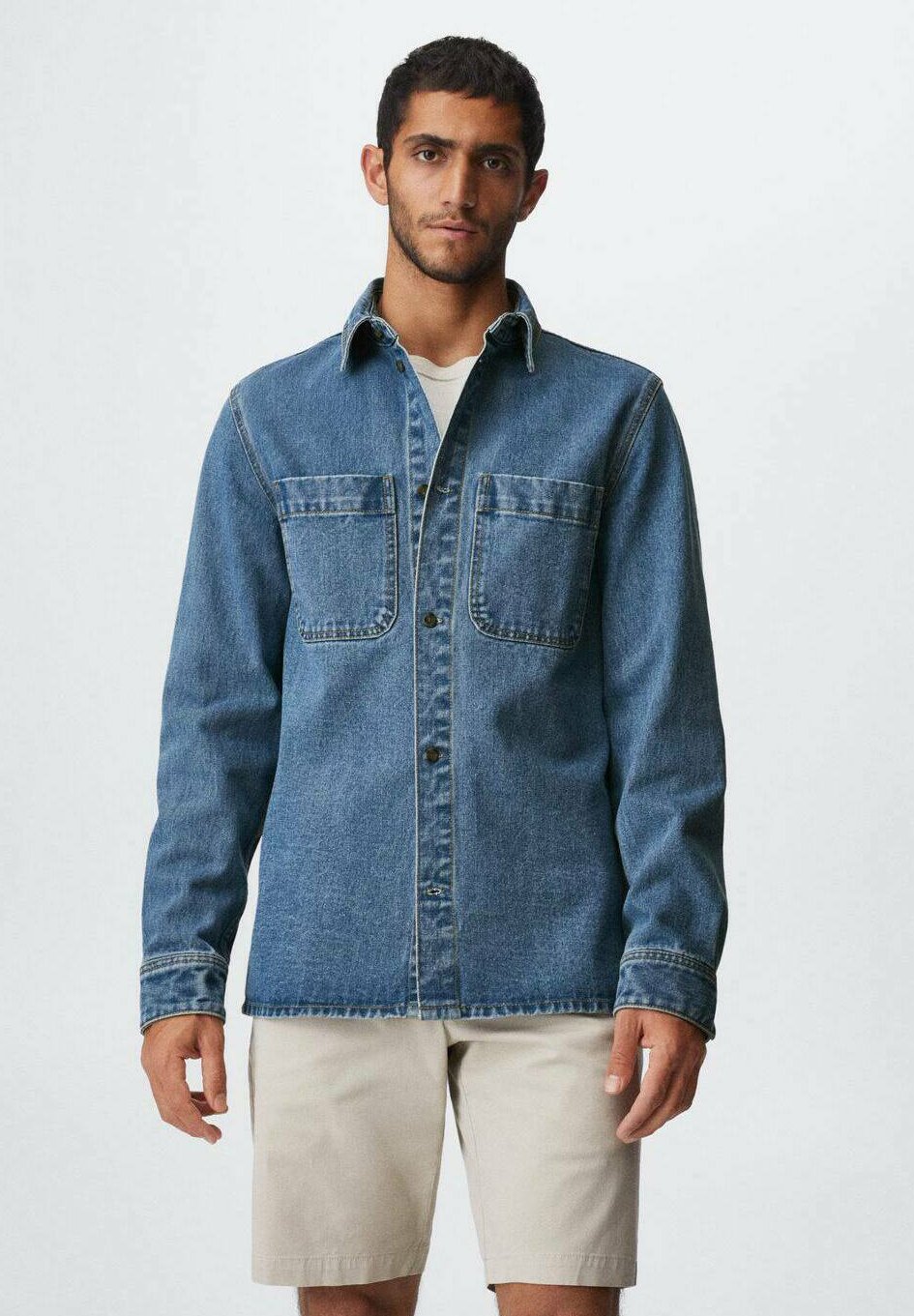 Mango HOWARD - Shirt - mittelblau/blue 