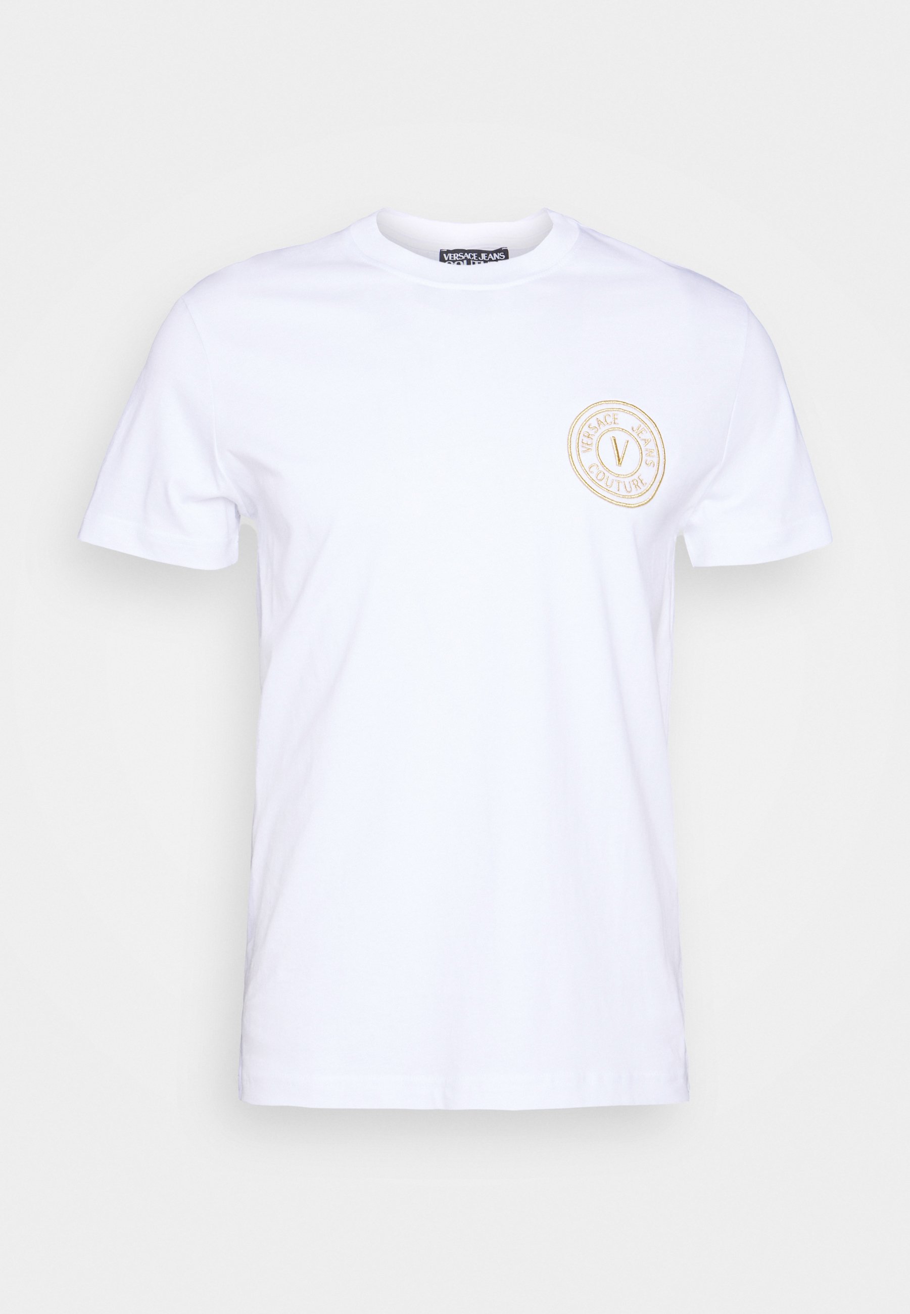 Versace Jeans Couture T-shirt con stampa - white/gold-coloured/bianco -  Zalando.it