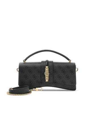 Guess, YVONNE LOGO MINI TOP HANDLE FLAP - Borsa a mano - coal logo