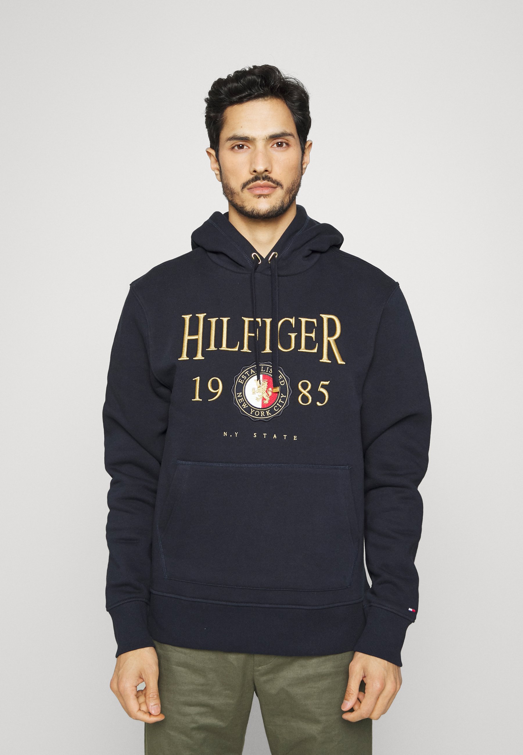 Tommy Hilfiger ICON CREST HOODIE - Sweatshirt - desert sky/dunkelblau -  Zalando.de