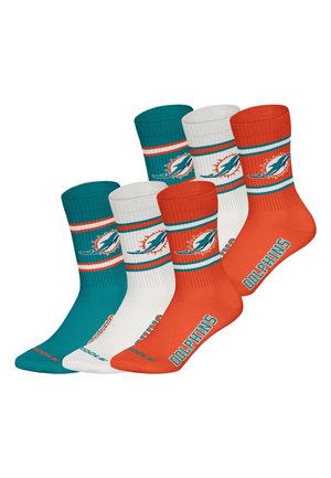 MIAMI DOLPHINS CREW 6-PACK - Socken - tel wht org