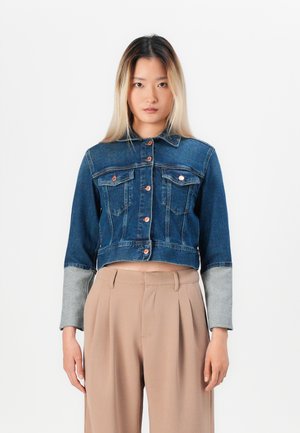 PIN CUFF - Denim jacket - medium wash