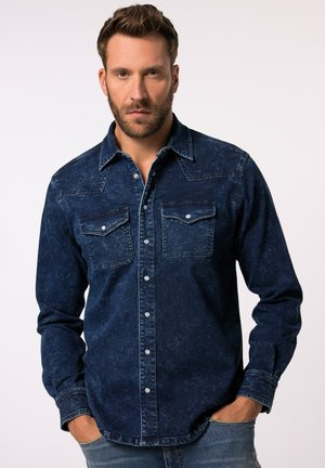 JP1880 LANGARM KENTKRAGEN MODERN BASIC FIT - Vapaa-ajan kauluspaita - dark blue denim