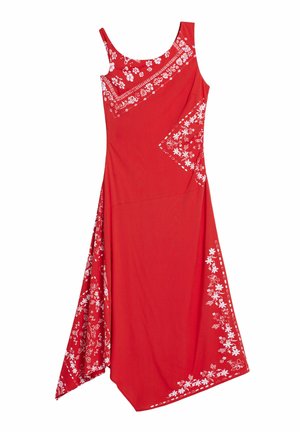 Desigual ASYMMETRIC BANDANA FLORAL - Dnevna haljina - red