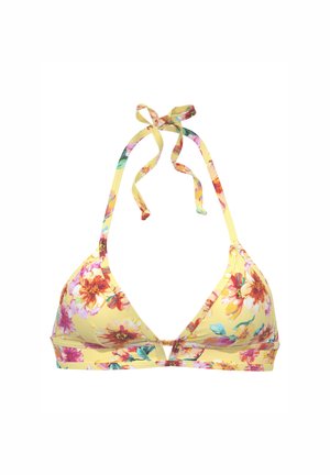 Bikini-Top - gelb bedruckt