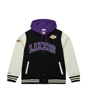 MIDWEIGHT HOODED LOS ANGELES LAKERS - Giacca in pile - black