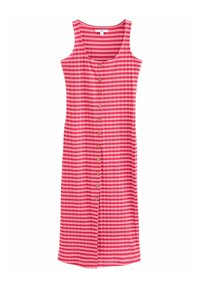Next SQUARE NECK BUTTON DOWN COLUMN MIDI - Haljina od žerseja - pink red stripe