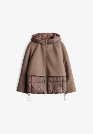 OPUS, RELAXED FIT QUILTED TEXTURE - Winter jacket - brown