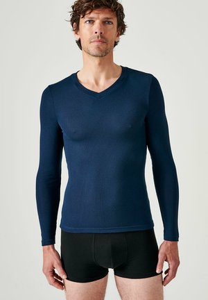 COL V FINE SENSITIVE MANCHES LONGUES - Caraco - blue