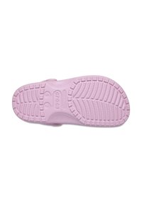 Light pink rubber sandal sole with a patterned tread, featuring grooves and raised areas for grip, labeled with size details and brand name.
