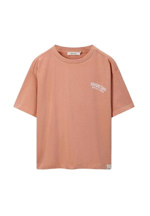 OVERSIZE-MIT ARTWORK-PRINT - Print T-shirt - orange