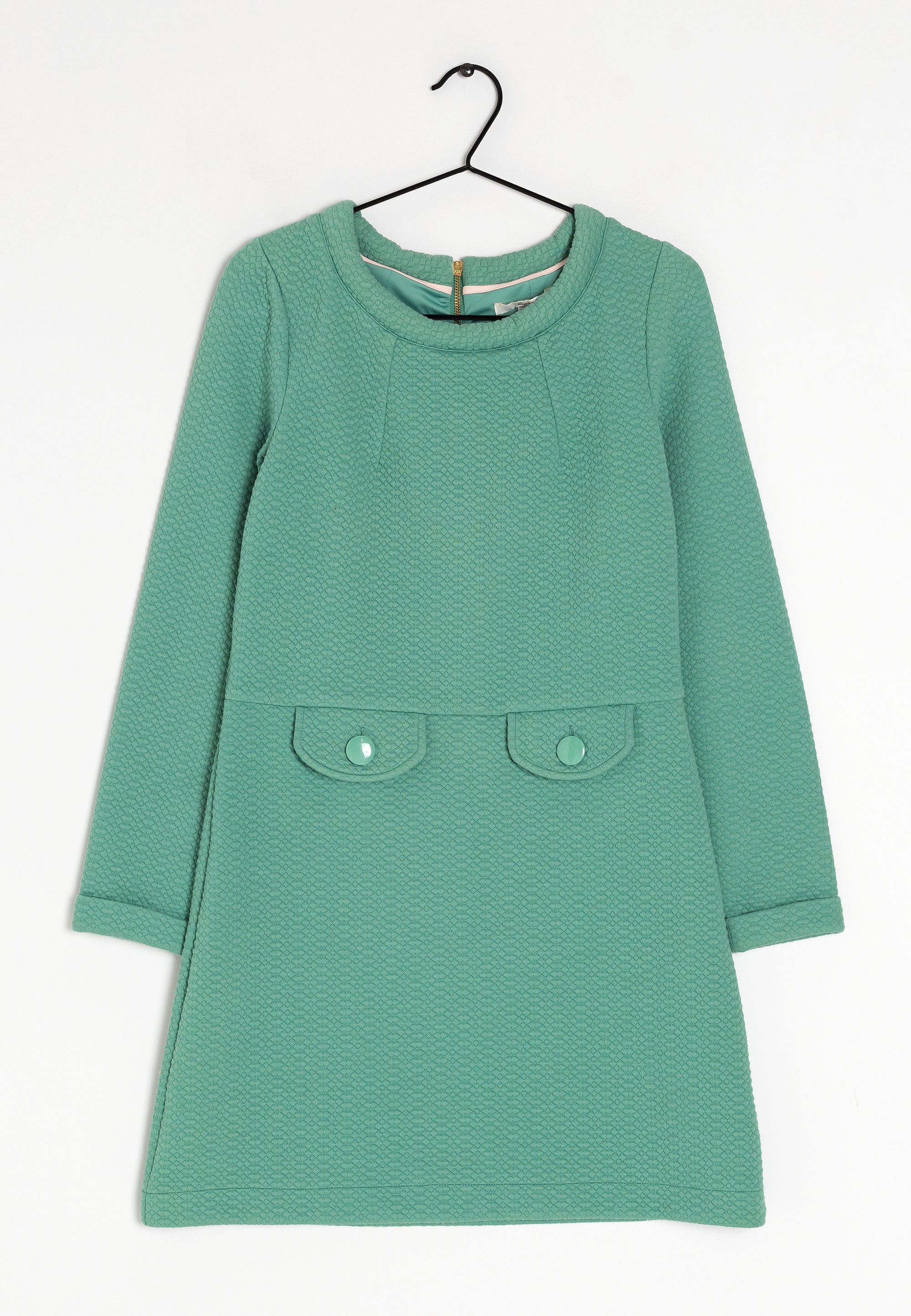 boden dress green Catherine Button Linen Dress-Ivory and Green Satin Stripe