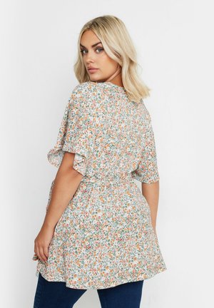 FLORAL PRINT WRAP - Blouse - white