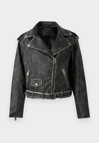 CHARLENE BIKER - Faux leather jacket - jet black