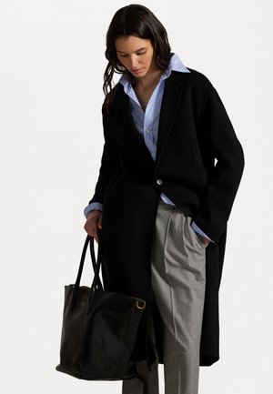 DOUBLE FACED WOOL COAT - Klasikinis paltas - black
