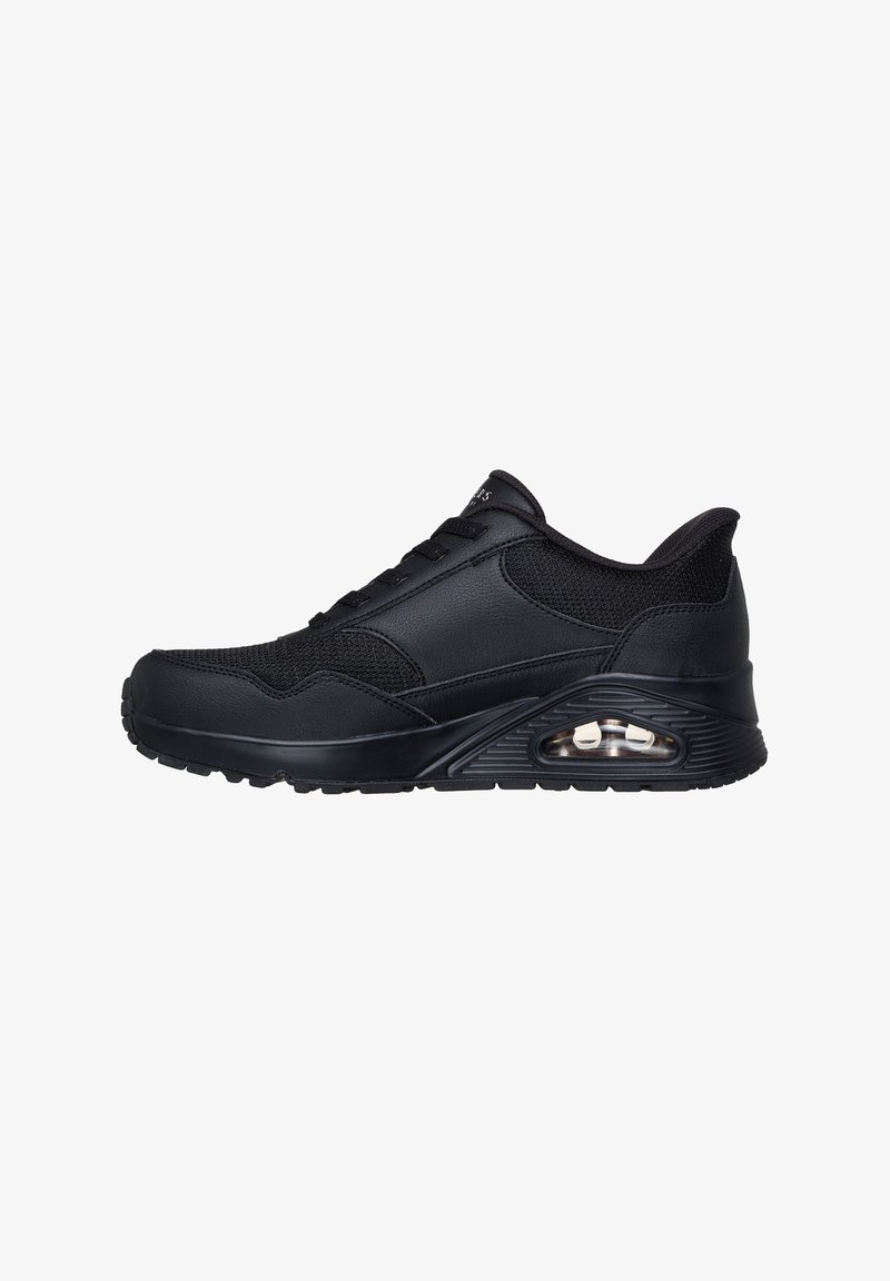 Skechers Matalavartiset tennarit - black duraleather mesh