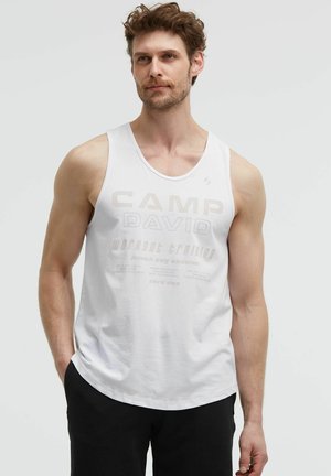 Camp David, CAMP DAVID MUSKELSHIRT MIT LABEL PRINTS - Top - opticwhite