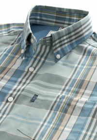 Next EASY IRON BUTTON DOWN OXFORD SHORT SLEEVE - REGULAR FIT - Hemd - sage green check