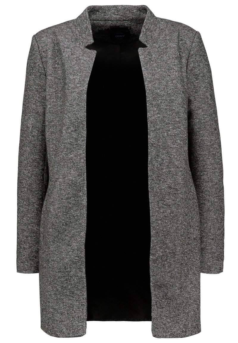 Dark Grey Cappotti Zalando Only Dark Grey Melange Cappotto Grigio