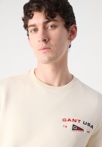GANT GRAPHIC C NECK - Sweatshirt - cream