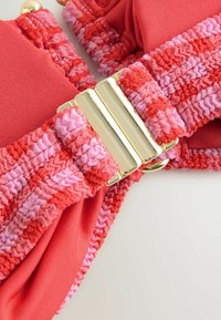 Bikini augšdaļa - pink/red crinkle gingham