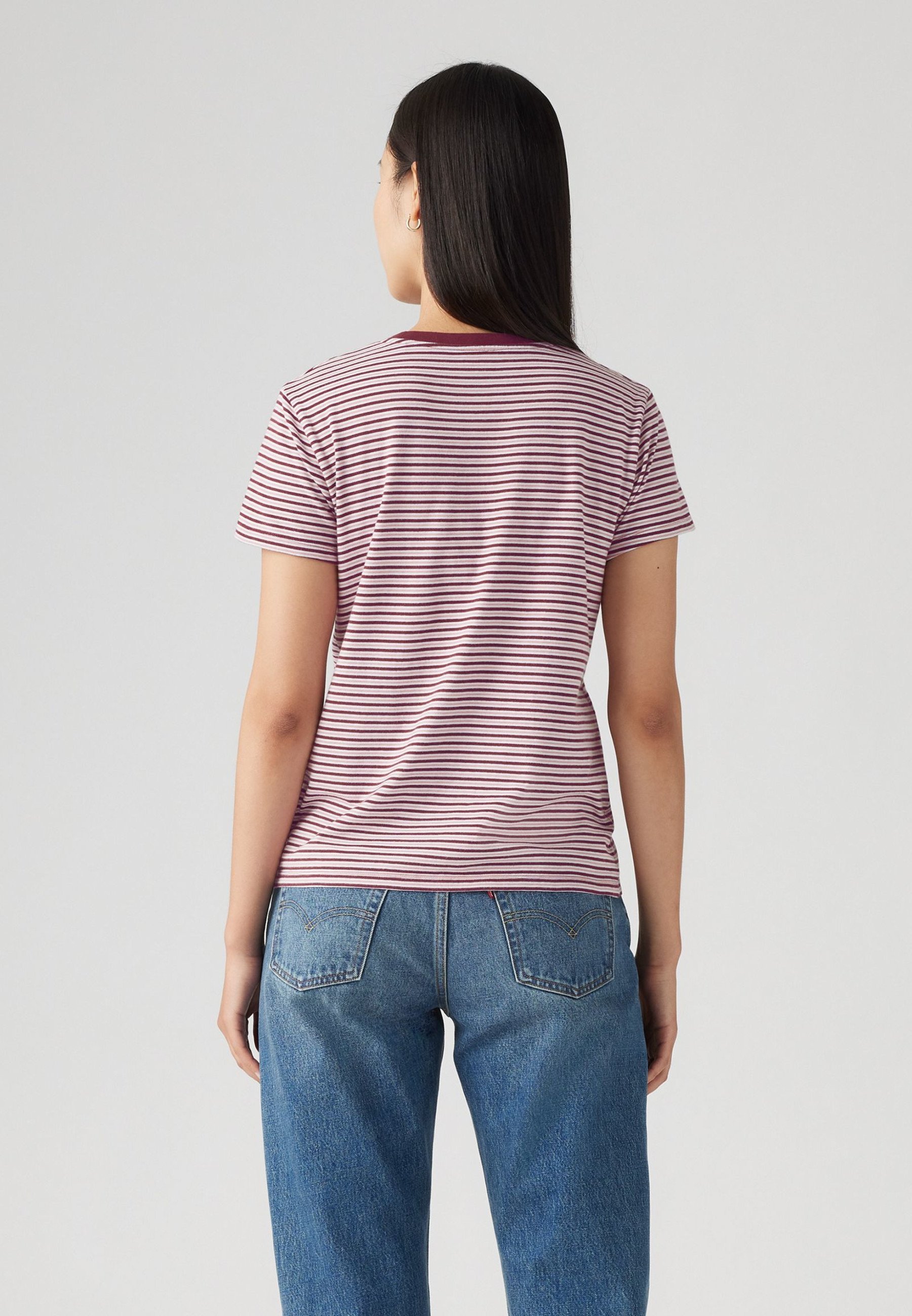 売れ筋商品|||リーバイス Tシャツ レディース トップス PERFECT TEE - Basic T-shirt - anita stripe zinfandel Levi's® THE PERFECT TEE - T-Shirt basic - anita stripe