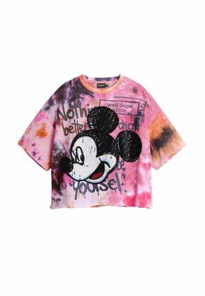 Desigual, T-shirt print - pink