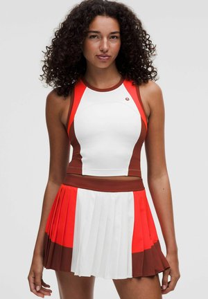 lululemon, COURT CHAMP HIGH-NECK - Top - white cherry ember cranberry charm
