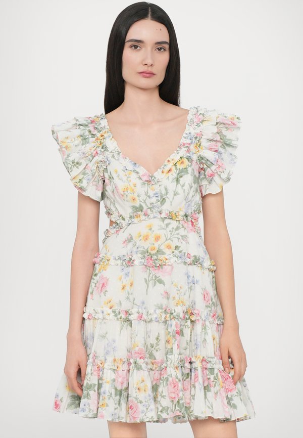 PARADISE GARDEN BACKLESS MINI DRESS - Day dress - moonshine4