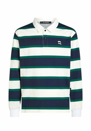 KARL LAGERFELD, KARL LAGERFELD POLO IKON STRIPED RUGBY - Polo - peacoat-white