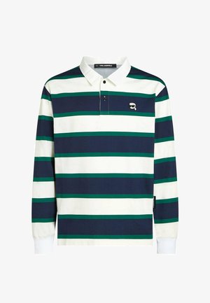 KARL LAGERFELD, KARL LAGERFELD POLO IKON STRIPED RUGBY - Polo - peacoat-white