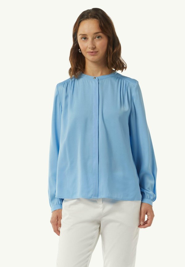 MIT RAFFUNG - Hemdbluse - hellblau