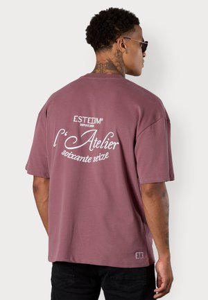 L'ATELIER 76 OVERSIZED - Print T-shirt - rosebrown