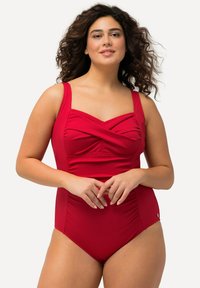 Ulla Popken PLUS SIZE DRAPED  - Badpak - red