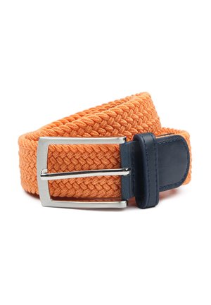 Gevlochten riem - oranje