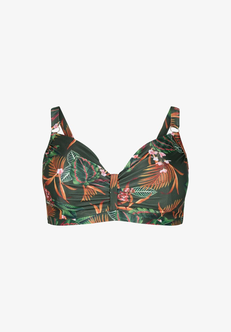 Zizzi UNDERWIRED BIKINI BRA WITH PRINT - Bikiinide ülaosa - boheme palm aop