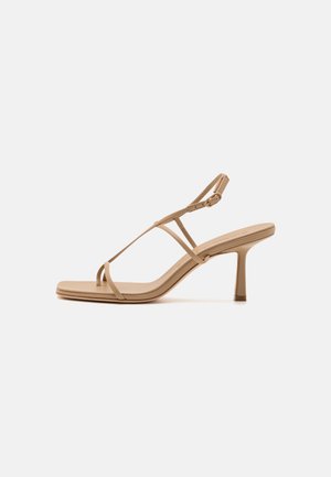 Studio Amelia CROSS FRONT 70 HEEL - Riemensandalette - beige