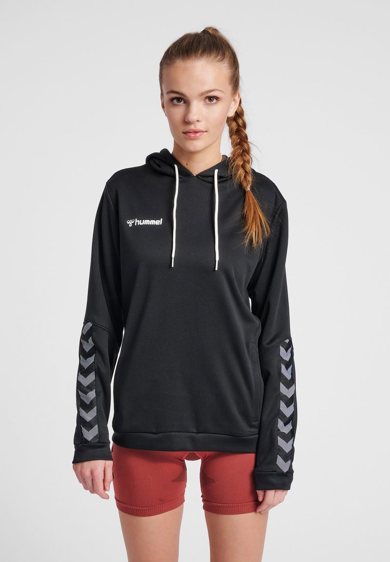 Hummel - HMLAUTHENTIC  - Kapuzenpullover - black/white, Vergrößern