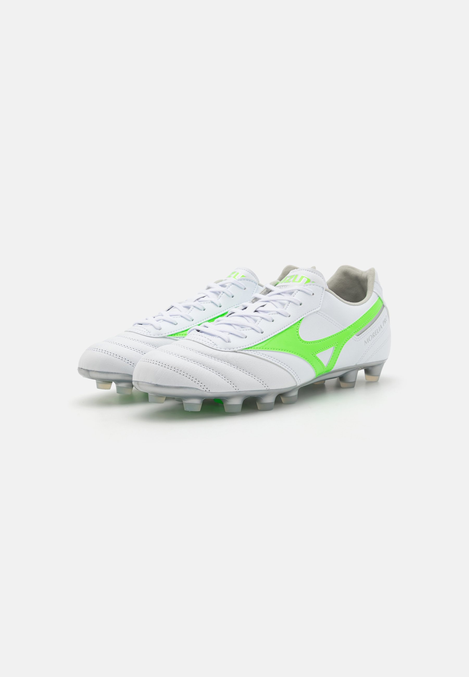 Mizuno MORELIA II PRO - Firm-ground football boots - white/neon