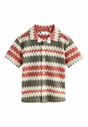 REGULAR FIT - SHORT SLEEVE REVERE COLLAR  - Skjorter - red ecru striped