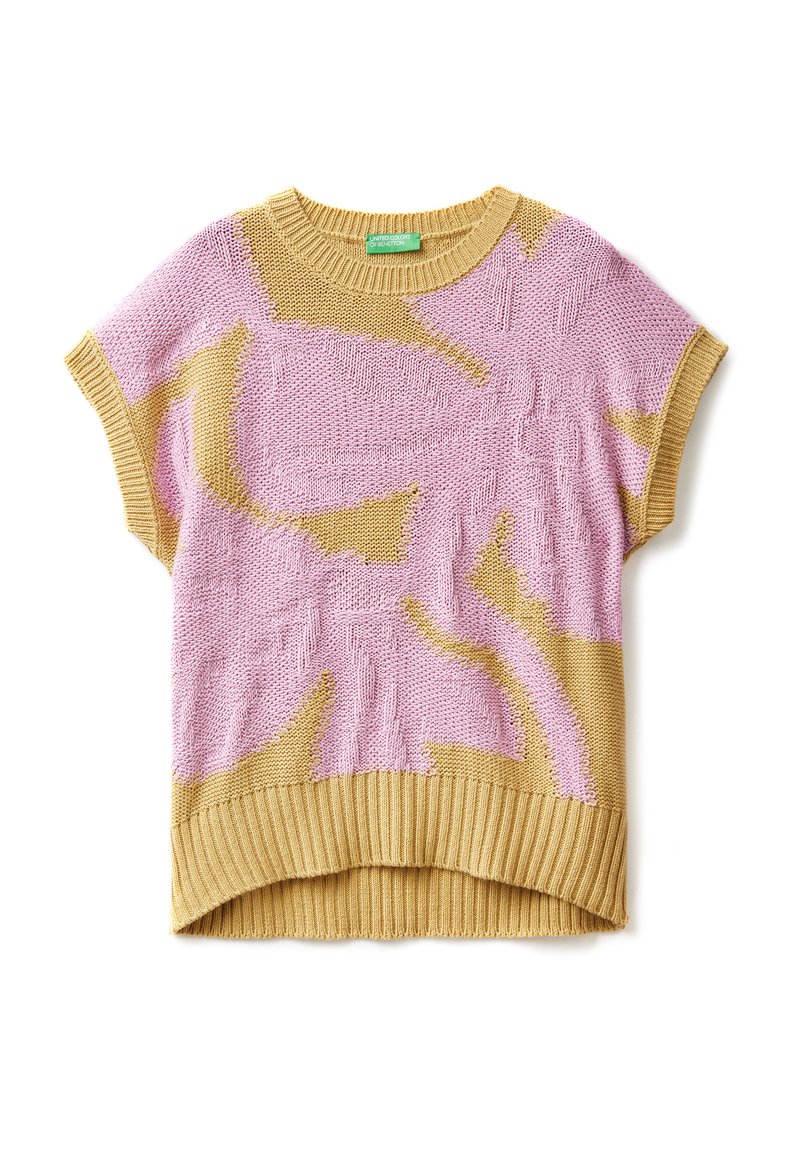 United Colors of Benetton T-shirt print mosterdgeel United Colors of Benetton T-shirt print mosterdgeel