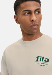 Fila APPAREL LISBON GRAPHIC CREW - Felpa - oatmeal melange