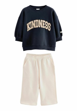 KINDNESS CREW AND JOGGERS SET - REGULAR FIT - Trening - navy