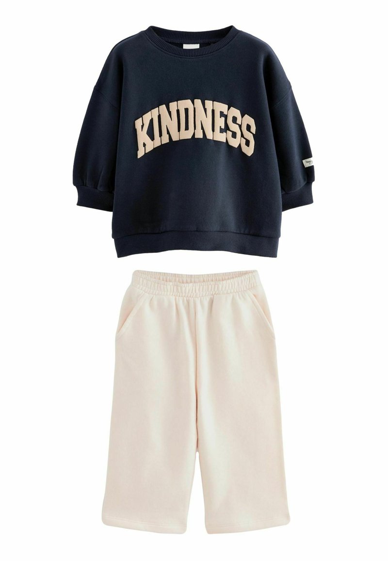 Next Next KINDNESS CREW AND JOGGERS SET - REGULAR FIT - Tracksuit - navy