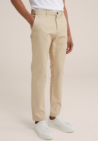 WE Fashion - Chino stiliaus kelnės - beige Miniatiūros vaizdas 1
