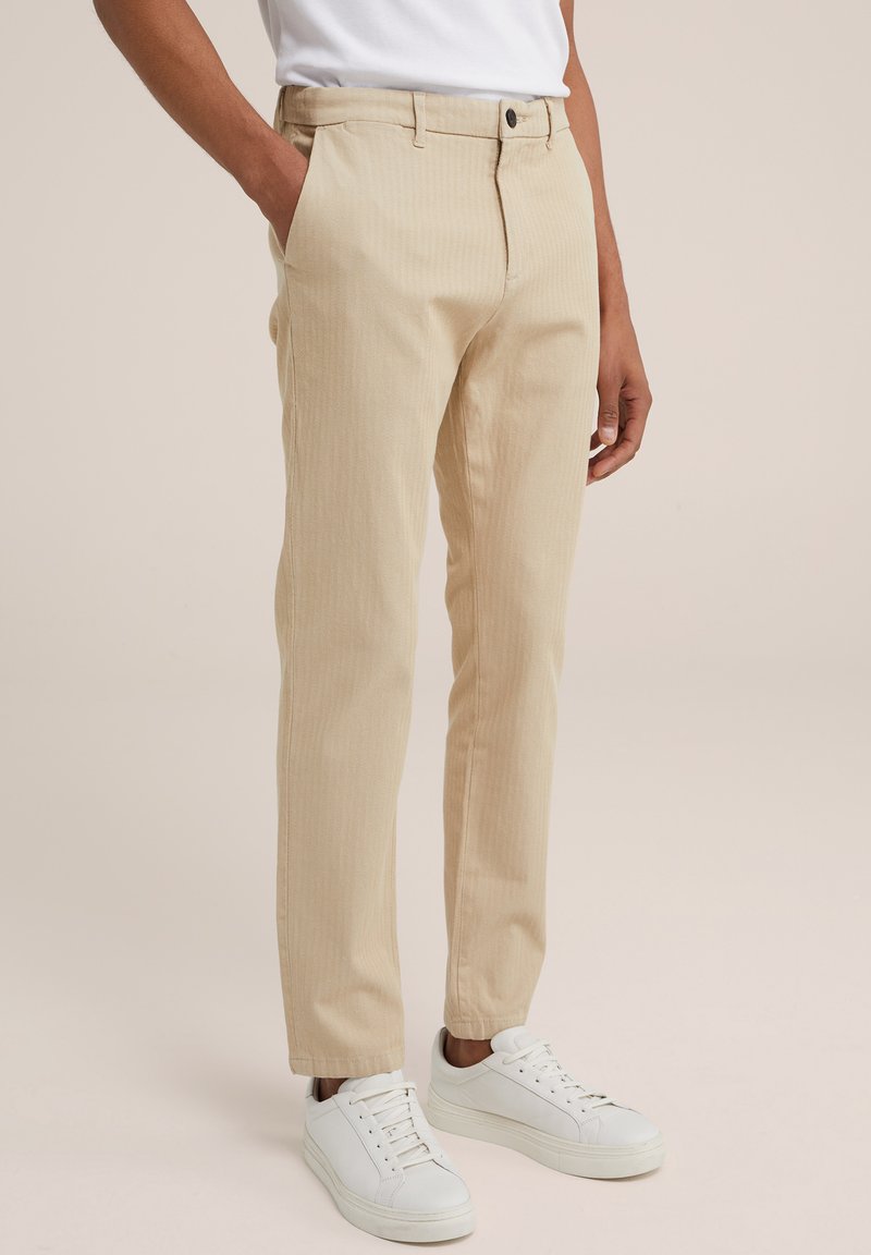 WE Fashion - Chino stiliaus kelnės - beige, Padidinti