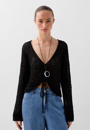 FRONT POINTELLE - Neule - black