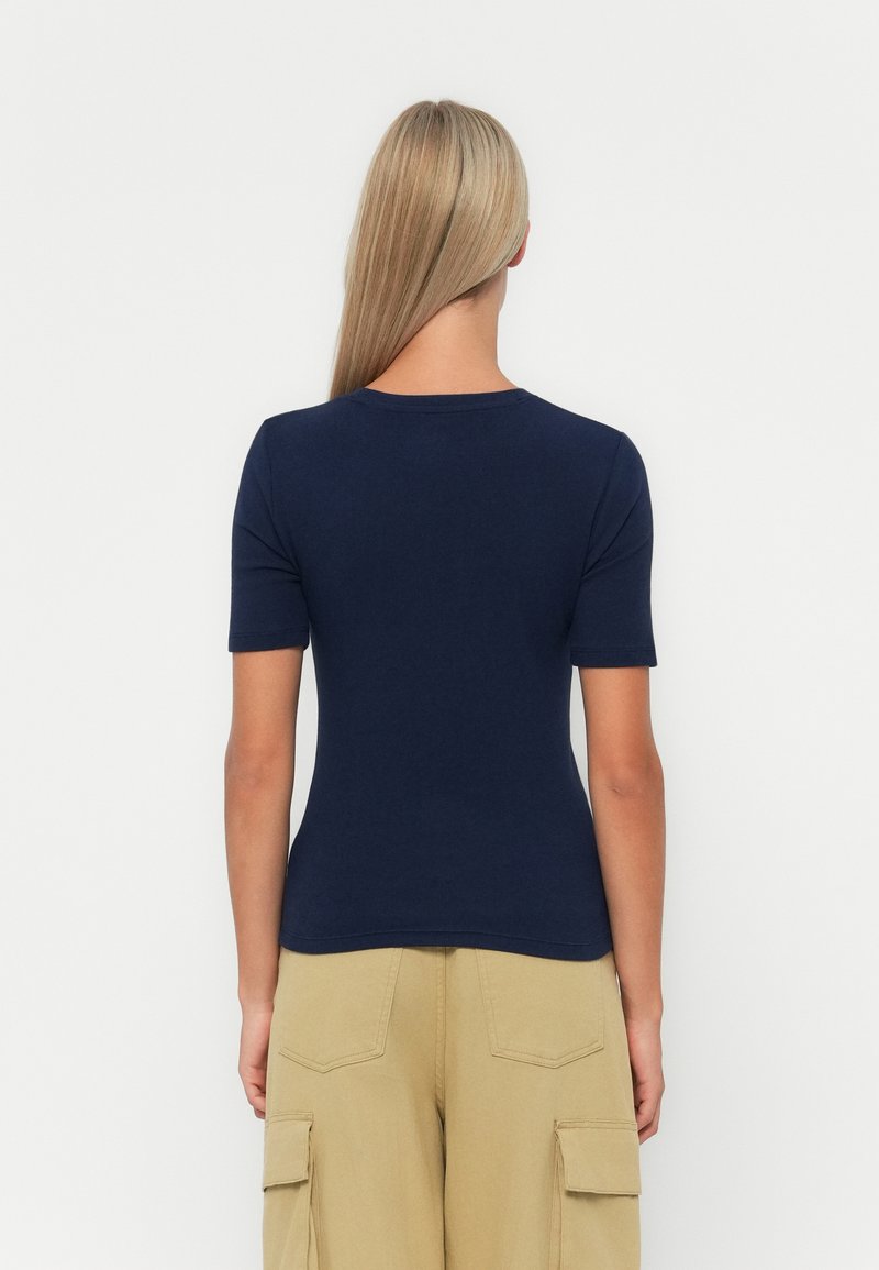 T-shirt De Base En Coton Bleu Gap Filles Taille S Col Crew