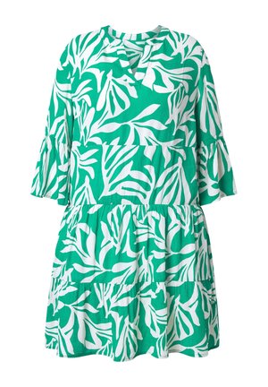 Ulla Popken, MIDIKLEID, A-LINIE, V-AUSSCHNITT, 3/4-ARM - Denní šaty - summer green
