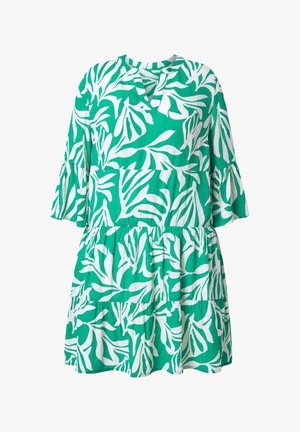 Ulla Popken, MIDIKLEID, A-LINIE, V-AUSSCHNITT, 3/4-ARM - Freizeitkleid - summer green